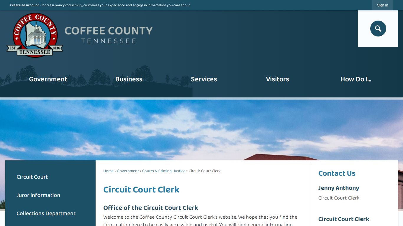 Circuit Court Clerk | Coffee County, TN