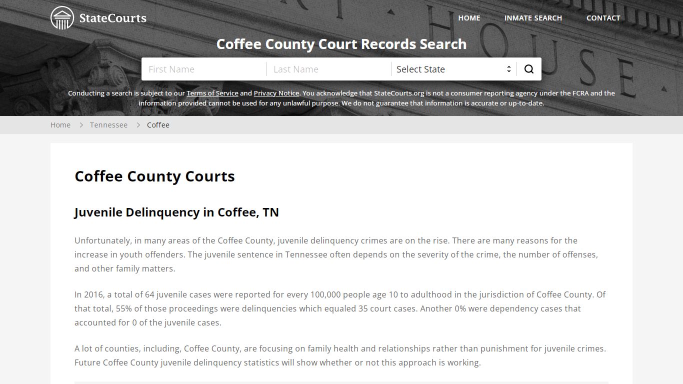 Coffee County, TN Courts - Records & Cases - StateCourts